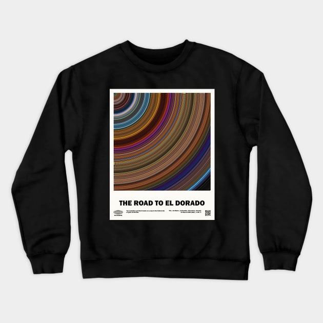 minimal_The Road to El Dorado Circular Barcode Movie Crewneck Sweatshirt by silver-light